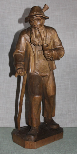 Antike geschnitzte holzfigur - antike,