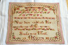 Stickmustertuch Ostern 1900