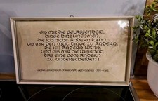 Altes Spruch-Bild / Sinnspruch