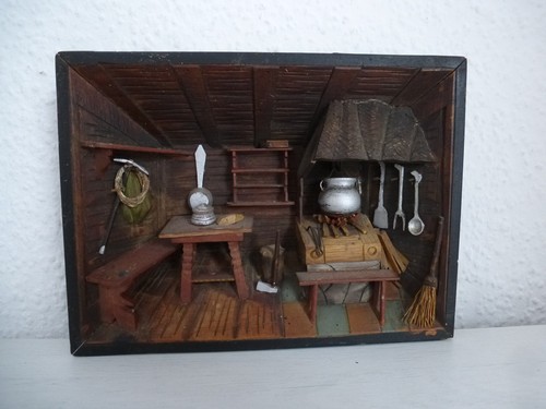 Antikes holzdiorama - antikes, 3d