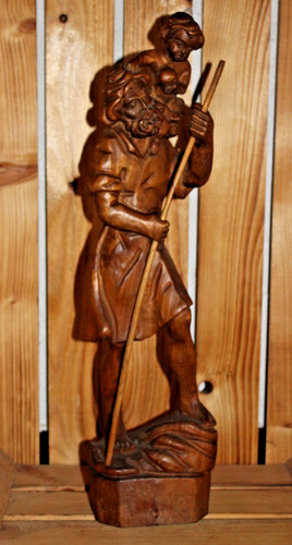 Antike geschnitzte holzfigur - antike,