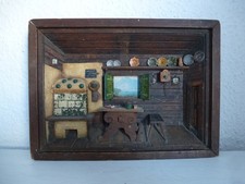 Antikes Holzdiorama 3D