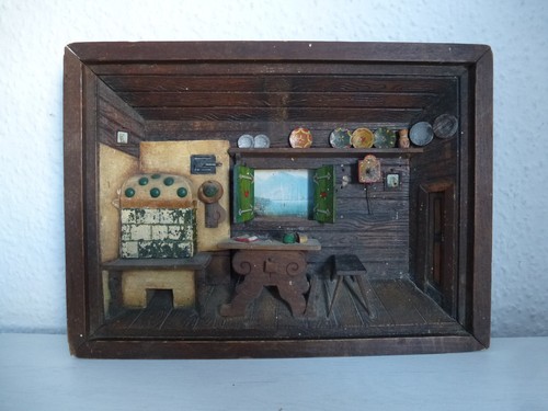 Antikes holzdiorama - antikes, 3d
