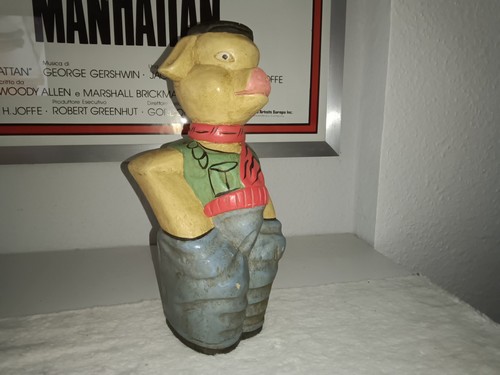 Antik holzfigur schwein - holzfigur,