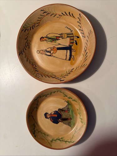 Antike vintage keramikteller - 2,