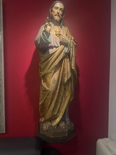 Herz jesu figur aus holz - figur, 120