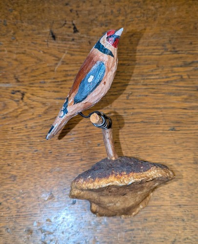 Original holz vogel bemalt - original,
